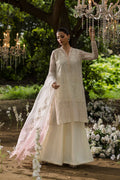Dhanak | Jardin- Festive Stitched | SS25DU-3215 OFF-WHITE 3Pcs - House Of Hania