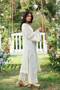 Dhanak | SWISS VOILE | GREY SWISS VOILE 2PCS EMBROIDERED KURTA WITH TROUSER - House Of Hania