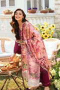 Dhanak | SWISS VOILE | MAGENTA SWISS VOILE 2PCS EMBROIDERED KURTA WITH TROUSER - House Of Hania
