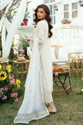 Dhanak | SWISS VOILE | OFF WHITE SWISS VOILE 2PCS EMBROIDERED KURTA WITH TROUSER - House Of Hania