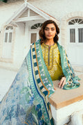 Dhanak | SWISS VOILE | OLIVE GREEN SWISS VOILE 2PCS EMBROIDERED KURTA WITH TROUSER - House Of Hania