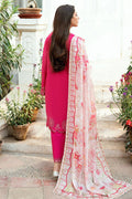 Dhanak | SWISS VOILE | PINK SWISS VOILE 2PCS EMBROIDERED KURTA WITH TROUSER - House Of Hania