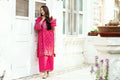 Dhanak | SWISS VOILE | PINK SWISS VOILE 2PCS EMBROIDERED KURTA WITH TROUSER - House Of Hania