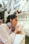 Dhanak | SWISS VOILE | SS25DC-2576 PINK SWISS VOILE 2PCS EMBROIDERED KURTA WITH TROUSER - House Of Hania