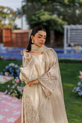 Dhanak | Signature Pret | BEIGE 2PCS EMBROIDERED KURTA WITH TROUSER - House Of Hania