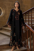 Dhanak | Signature Pret | BLACK - 1PCS - EMBROIDERED KAFTAN - House Of Hania