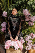 Dhanak | Signature Pret | BLACK 2PCS EMBROIDERED KURTA WITH TROUSER - House Of Hania