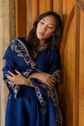 Dhanak | Signature Pret | BLUE 2PCS EMBROIDERED KURTA WITH TROUSER - House Of Hania
