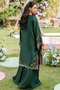 Dhanak | Signature Pret | BOTTLE GREEN 2PCS EMBROIDERED KURTA WITH TROUSER - House Of Hania