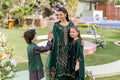 Dhanak | Signature Pret | BOTTLE GREEN 2PCS EMBROIDERED KURTA WITH TROUSER - House Of Hania