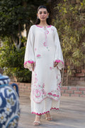 Dhanak | Signature Pret | CREAM 2PCS EMBROIDERED KURTA WITH TROUSER - House Of Hania