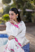 Dhanak | Signature Pret | CREAM 2PCS EMBROIDERED KURTA WITH TROUSER - House Of Hania