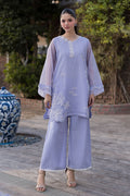 Dhanak | Signature Pret | LAVENDER 2PCS EMBROIDERED KURTA WITH TROUSER - House Of Hania