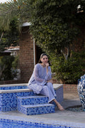 Dhanak | Signature Pret | LAVENDER 2PCS EMBROIDERED KURTA WITH TROUSER - House Of Hania