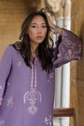 Dhanak | Signature Pret | LILAC - 1PCS - EMBROIDERED KAFTAN - House Of Hania