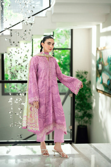 Dhanak | Signature Pret | LILAC 2PCS EMBROIDERED KURTA WITH TROUSER - House Of Hania