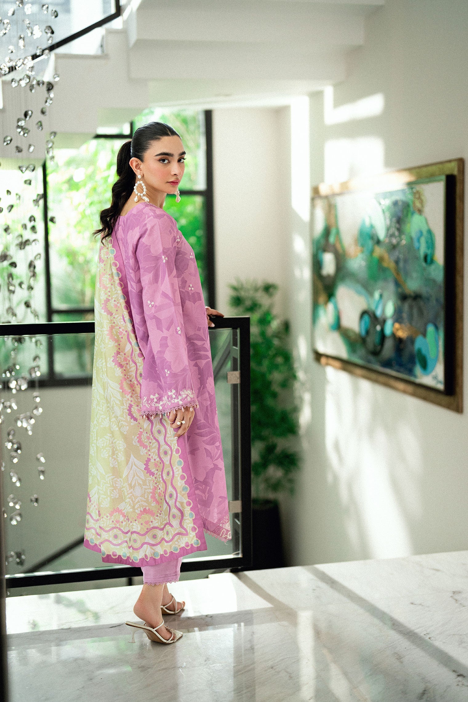 Dhanak | Signature Pret | LILAC 2PCS EMBROIDERED KURTA WITH TROUSER - House Of Hania