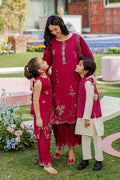 Dhanak | Signature Pret | MAGENTA 2PCS EMBROIDERED KURTA WITH TROUSER - House Of Hania
