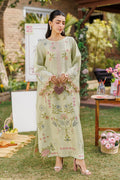 Dhanak | Signature Pret | MINT GREEN 2PCS EMBROIDERED KURTA WITH TROUSER - House Of Hania