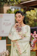 Dhanak | Signature Pret | MINT GREEN 2PCS EMBROIDERED KURTA WITH TROUSER - House Of Hania