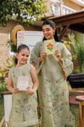 Dhanak | Signature Pret | MINT GREEN 2PCS EMBROIDERED KURTA WITH TROUSER - House Of Hania