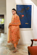 Dhanak | Signature Pret | ORANGE 2PCS EMBROIDERED KURTA WITH TROUSER - House Of Hania