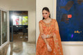 Dhanak | Signature Pret | ORANGE 2PCS EMBROIDERED KURTA WITH TROUSER - House Of Hania