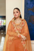 Dhanak | Signature Pret | ORANGE 2PCS EMBROIDERED KURTA WITH TROUSER - House Of Hania