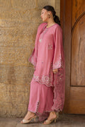 Dhanak | Signature Pret | PINK 2PCS EMBROIDERED KURTA WITH TROUSER - House Of Hania