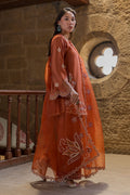 Dhanak | Signature Pret | RUST 2PCS EMBROIDERED KURTA WITH TROUSER - House Of Hania