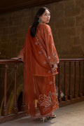 Dhanak | Signature Pret | RUST 2PCS EMBROIDERED KURTA WITH TROUSER - House Of Hania