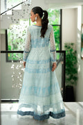Dhanak | Signature Pret | SKY BLUE 2PCS EMBROIDERED PISHWAS WITH TROUSER - House Of Hania