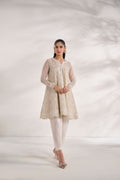 Dhanak | Signature Pret | WHITE 2PCS EMBROIDERED KURTA WITH TROUSER - House Of Hania