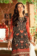 Dhanak | Silk Pret | BLACK-SILK TUNIC- 2PCS HAND EMBELLISHED SHIRT WITH TROUSER - House Of Hania