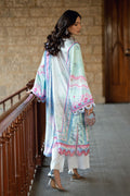 Dhanak | Silk Pret | L-GREEN 2PCS HAND EMBELLISHED KURTA WITH TROUSER - House Of Hania