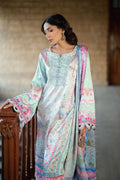 Dhanak | Silk Pret | L-GREEN 2PCS HAND EMBELLISHED KURTA WITH TROUSER - House Of Hania
