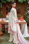 Dhanak | Silk Pret | L-GREEN -SILK TUNIC- 2PCS HAND EMBELLISHED SHIRT WITH TROUSER - House Of Hania