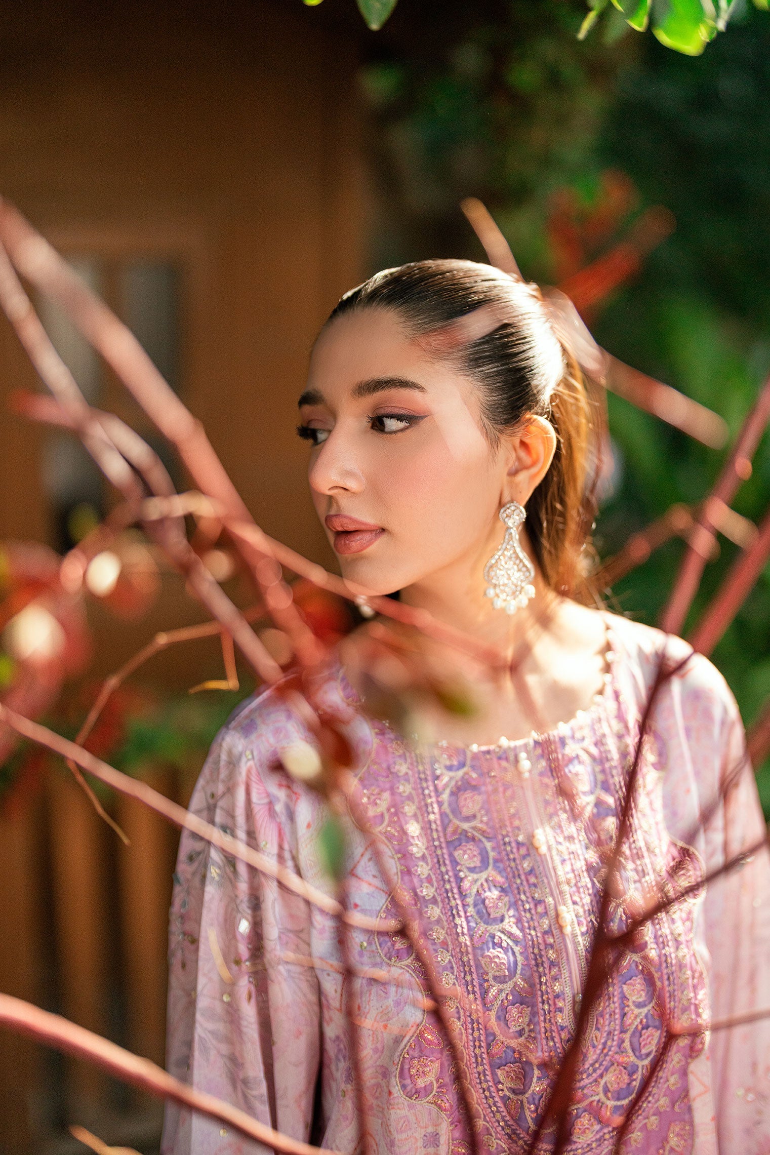 Dhanak | Silk Pret | LIGHT PINK -SILK TUNIC - 1PCS HAND EMBELLISHED KAFTAN - House Of Hania