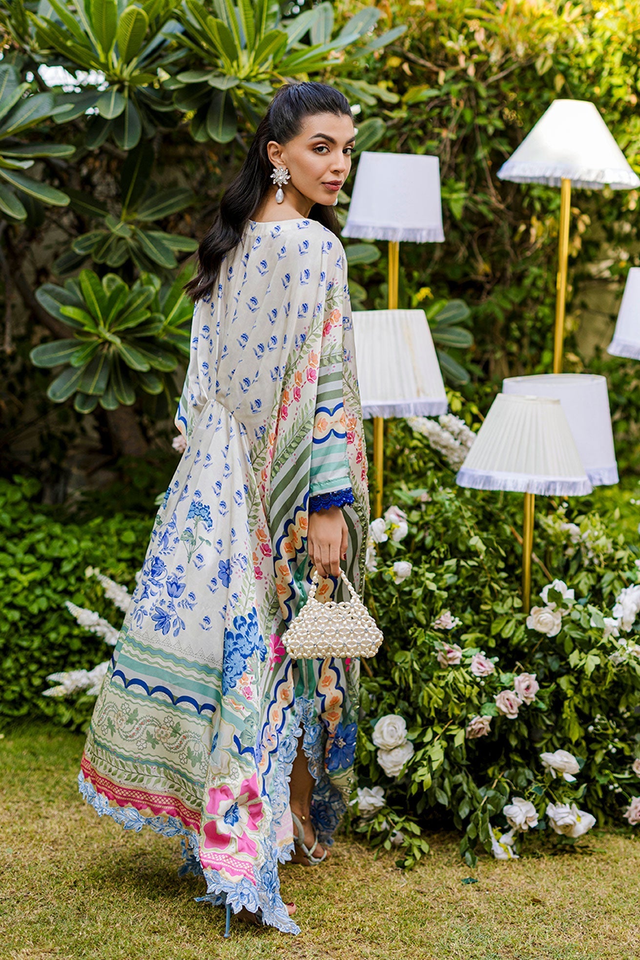 Dhanak | Silk Pret | MULTI HAND EMBELLISHED KAFTAN - House Of Hania