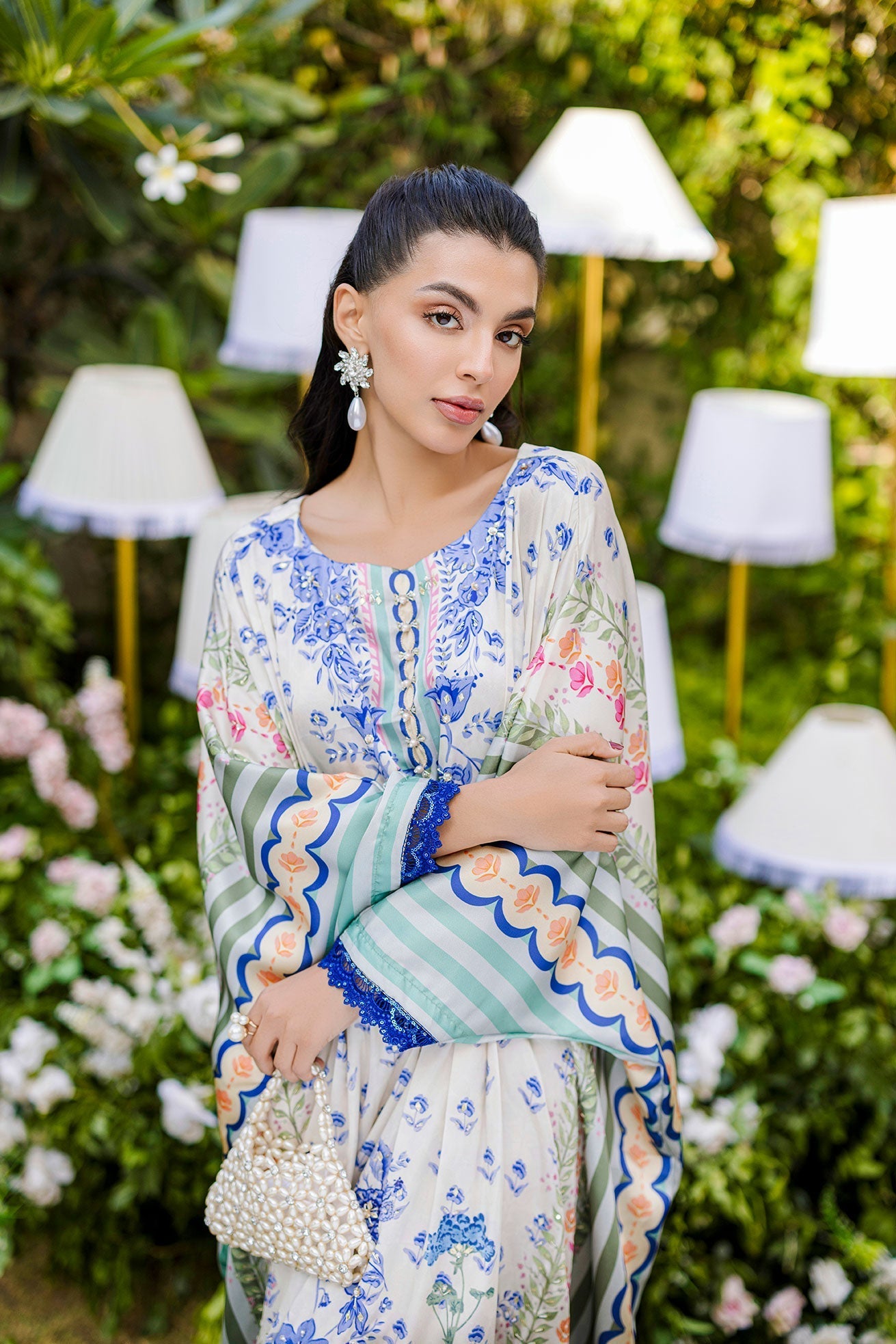 Dhanak | Silk Pret | MULTI HAND EMBELLISHED KAFTAN - House Of Hania