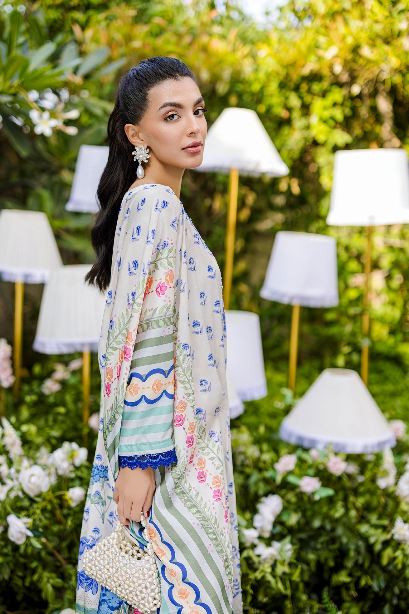 Dhanak | Silk Pret | MULTI HAND EMBELLISHED KAFTAN - House Of Hania