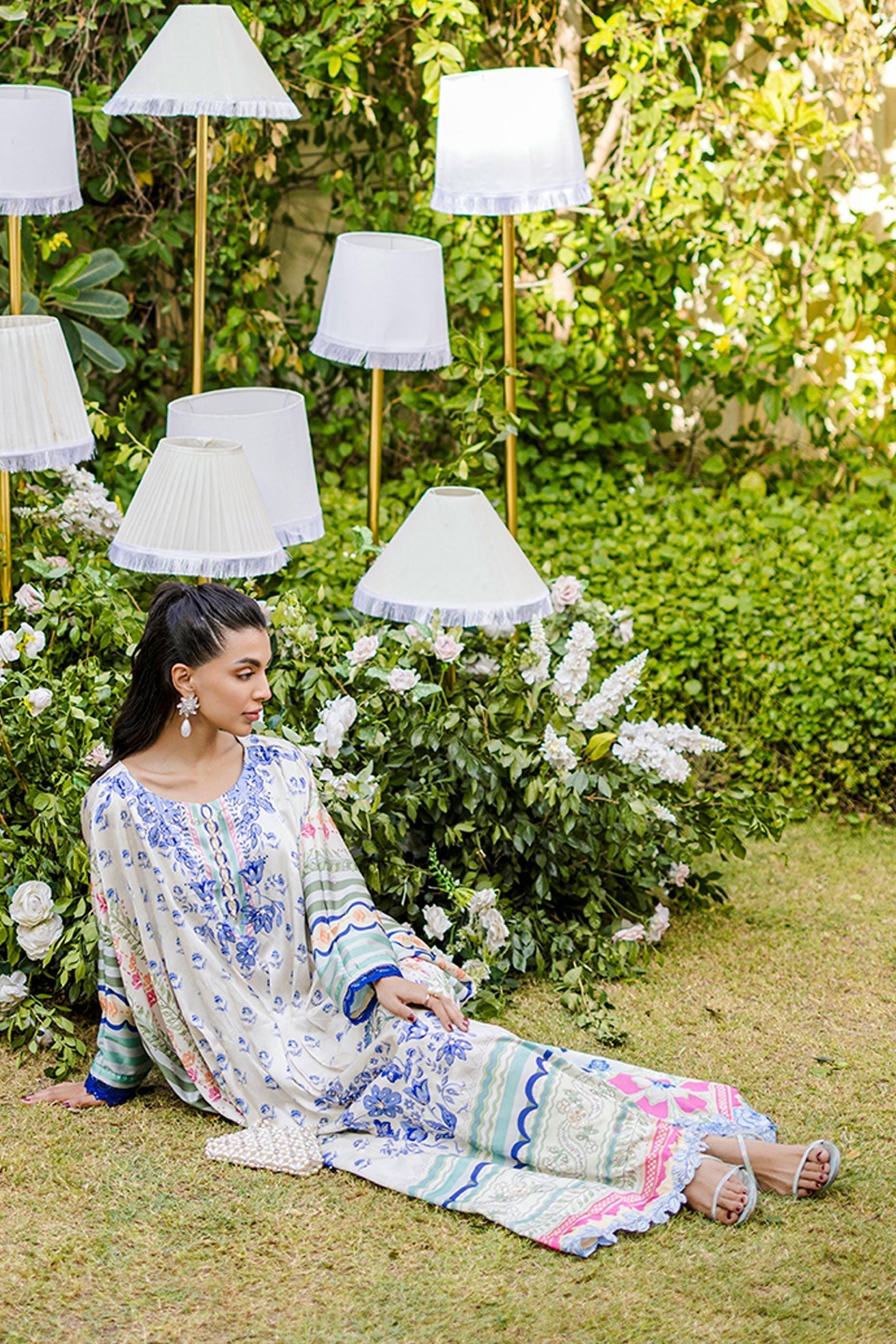 Dhanak | Silk Pret | MULTI HAND EMBELLISHED KAFTAN - House Of Hania