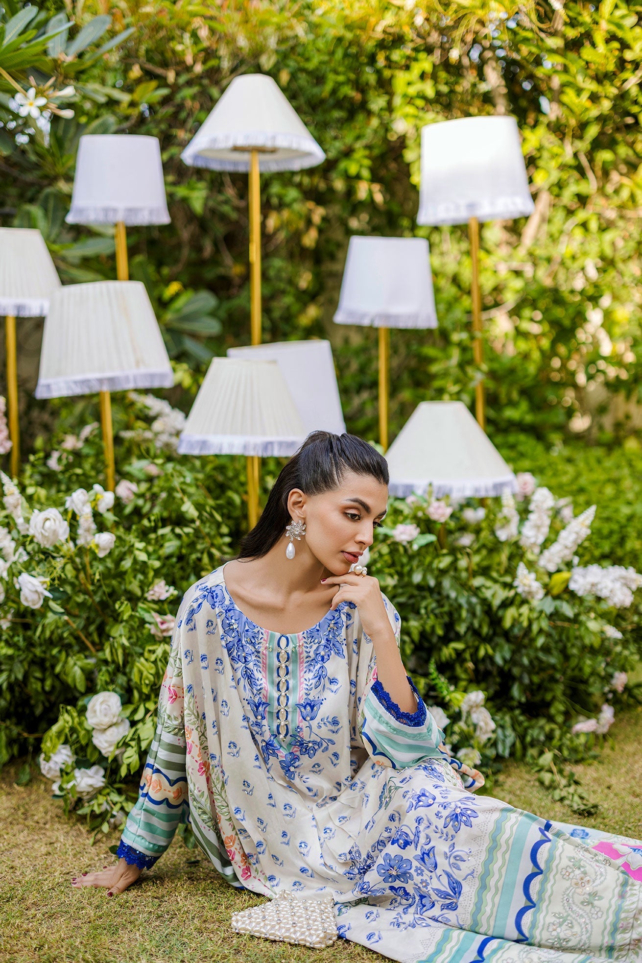 Dhanak | Silk Pret | MULTI HAND EMBELLISHED KAFTAN - House Of Hania