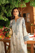 Dhanak | Silk Pret | OFF WHITE - SILK TUNIC - 1PCS HAND EMBELLISHED KAFTAN - House Of Hania