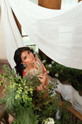 Dhanak | Silk Pret | ORANGE 2PCS HAND EMBELLISHED KURTA WITH TROUSER - House Of Hania