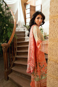 Dhanak | Silk Pret | ORANGE 2PCS HAND EMBELLISHED KURTA WITH TROUSER - House Of Hania