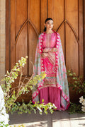 Dhanak | Silk Pret | PINK 2PCS HAND EMBELLISHED KURTA WITH TROUSER - House Of Hania