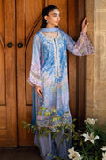 Dhanak | Silk Pret | PURPLE 2PCS HAND EMBELLISHED KURTA WITH TROUSER - House Of Hania