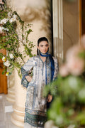 Dhanak | Silk Pret | Silk Tunic - 2PCS HAND EMBELLISHED SHIRT WITH TROUSER- GREY - House Of Hania