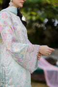 Dhanak | Silk Pret | Silk Tunic - 2PCS HAND EMBELLISHED SHIRT WITH TROUSER- L-GREEN - House Of Hania